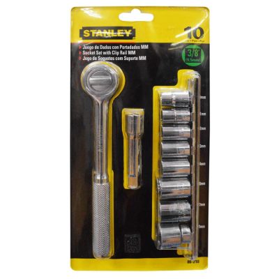 Rache Con Copas Stanley 3/8 X 10 Pcs Pulgada (86-219)