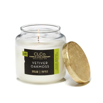 Vela 14 Oz Tapa Dorada Vetiver Oakmoss Candle Lite (4473168)