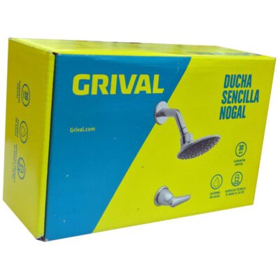 LINEA GRIVAL DUCHA REGADERA 5 PUL PALANCA NOGAL (434353331)