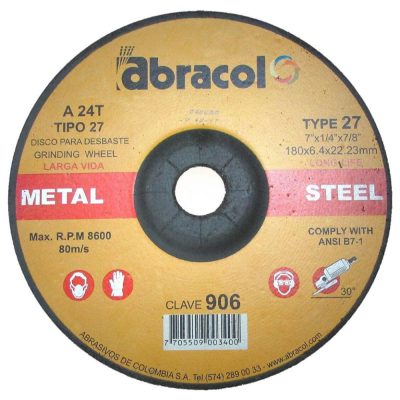 DISCO ABRACOL P/M 7 X 1/4 (DT27 180X6,4X22,23MM) (906)