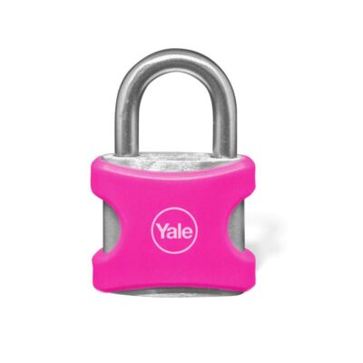 Candado Yale Encauchetado Fucsia 32Mm Aluminio (8856)