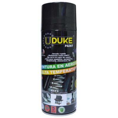 Aerosol Uduke Alta Temperatura Negro Brillante 400 Ml (503)