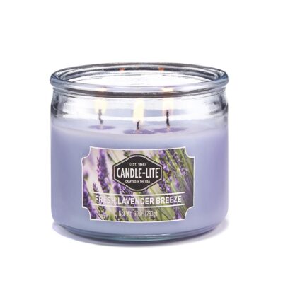 VELA 10 OZ TRES MECHAS FRESH LAVENDER BREEZE CANDLE LITE (1879404)