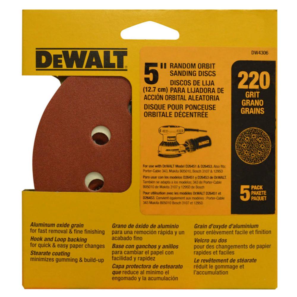 Dischi Levigatori DeWalt XP DWAS58060P Grana 60 - Gancio E Anello - 5 O 8 Fori (20 Pezzi)
