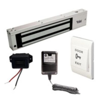 KIT DE ELECTROIMAN YALE 280KG (600LBS) LED Y TEMPORIZADOR 12/24VCD ACCESORIOS ZL (6668)