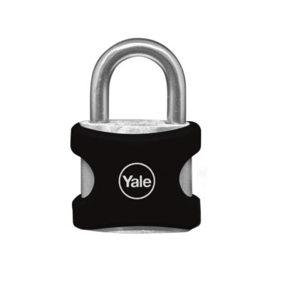 Candado Yale Encauchetado Negro 32Mm Aluminio (8858)