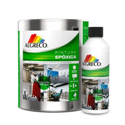 KIT PINTURA EPOXICA EPOXI ACRYL BASE AGUA BLANCO BRILLANTE