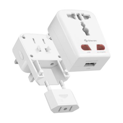 ADAPTADOR UNIVERSAL DE CONTACTOS PARA VIAJE CON CARGADOR USB (905-138